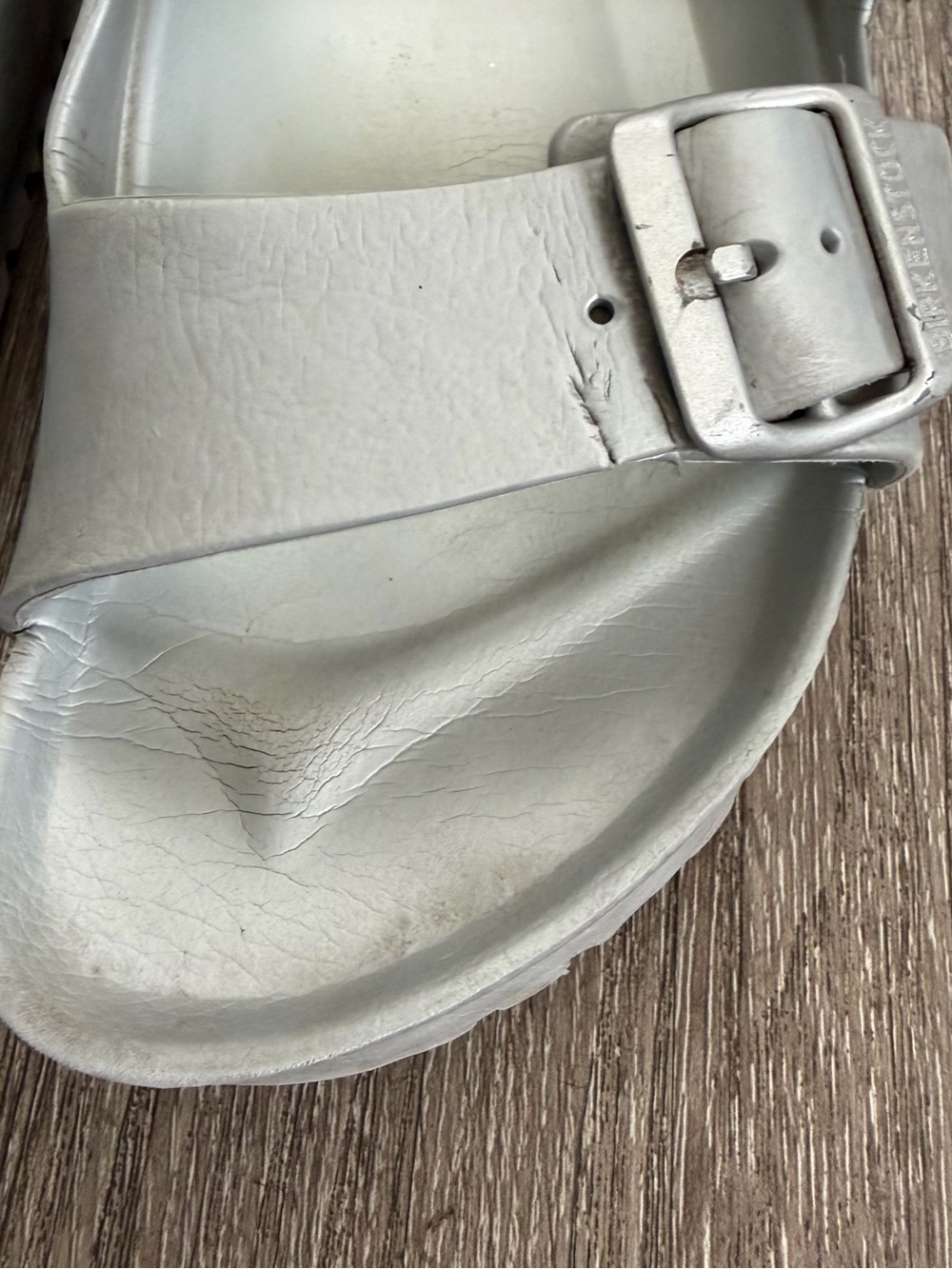 Birkenstock Kids Two-Buckle Slide Sandals in Light Silver - Picture 6 of 6
